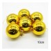 6lı Parlak Cici Top Yılbaşı Ağacı Süsü Gold 10CM